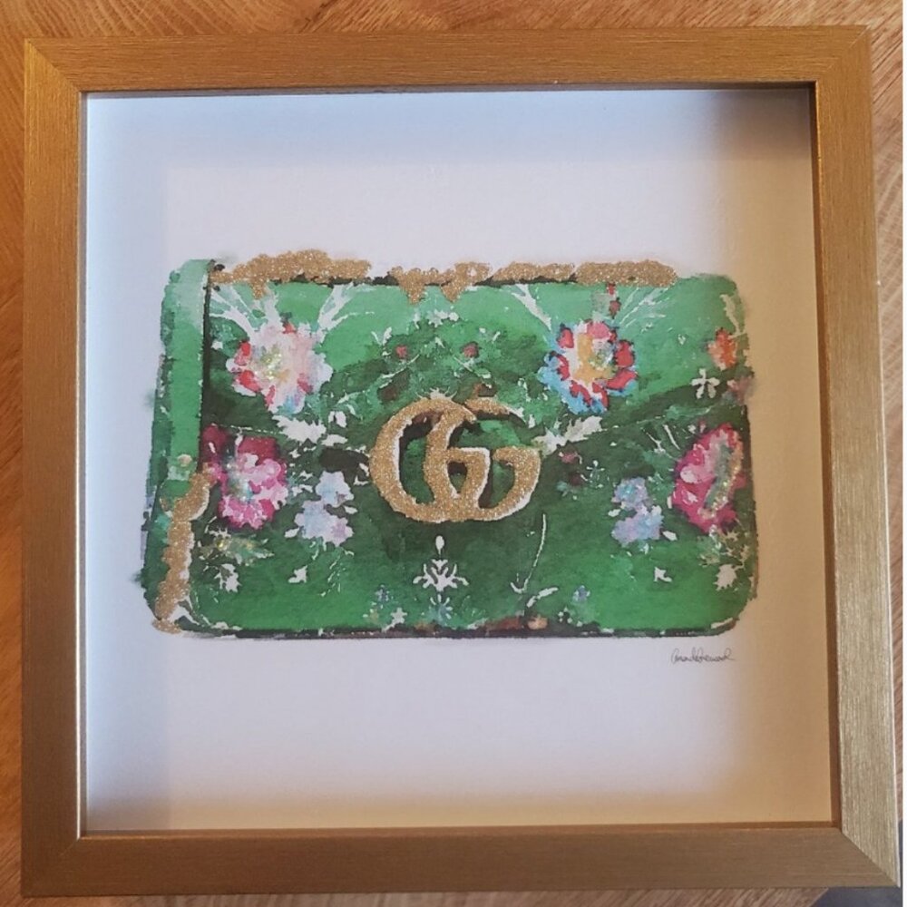 "Gucci Green bag" By Amanda Greenwood Artprint